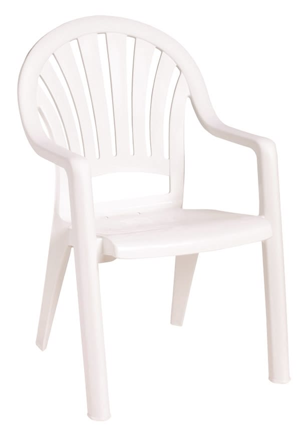 GuestSupply US | Grosfillex® Pacific Fanback Armchair, White